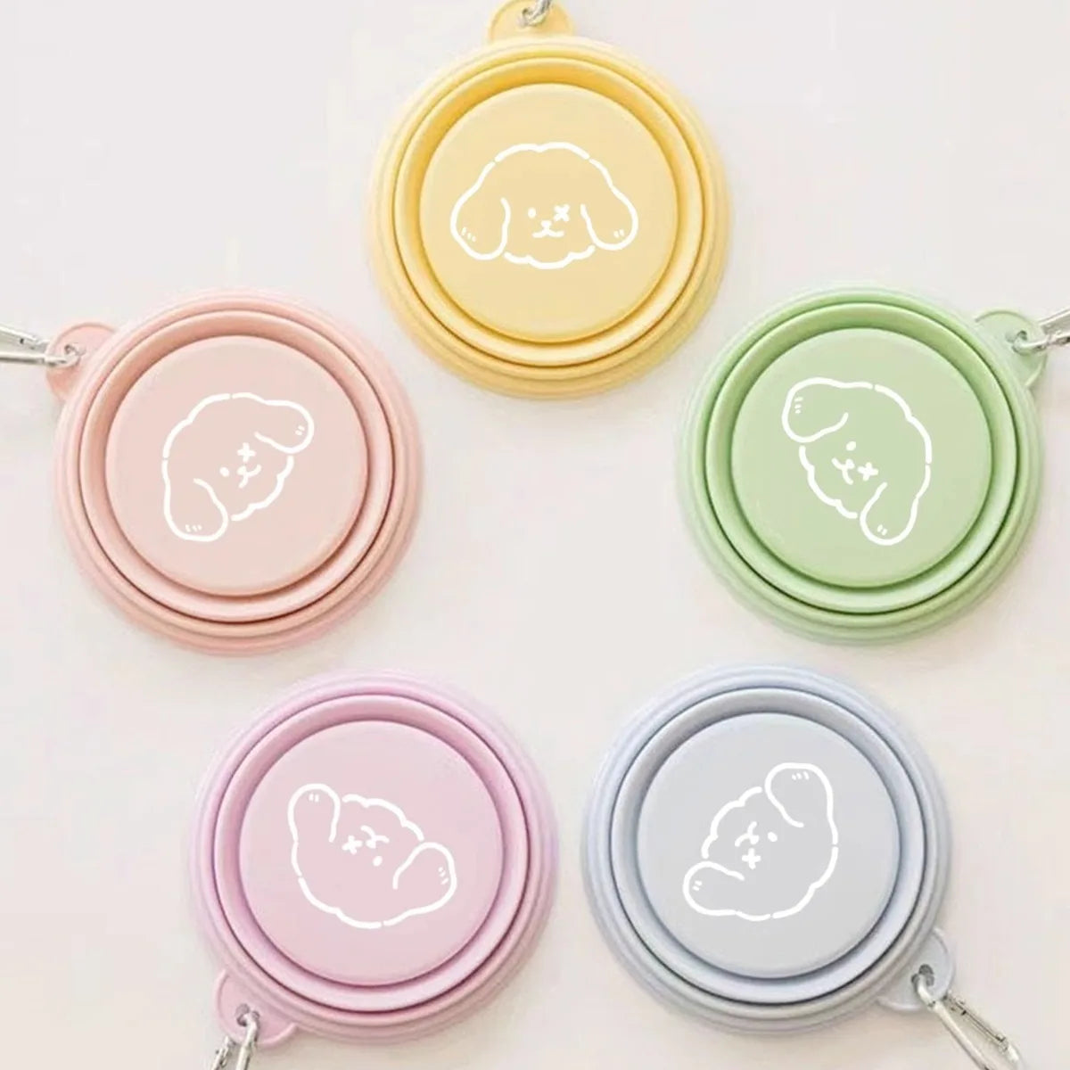 Pets Go Out Folding Bowls for Dogs Outdoor Drinking Bowls for Dogs Portable Silicone Bowls Folding Cat Bowls Dog Bowls