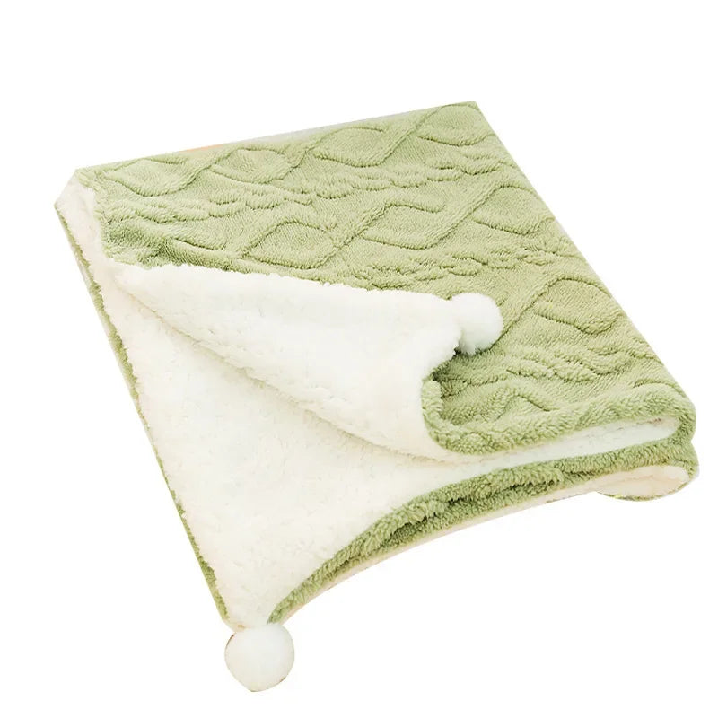 Thickened Pet Blanket Ultra-soft Pet Blanket Plush Pet Blanket for Dogs Cats Warm Soft Sleeping Mat Comfortable for Winter