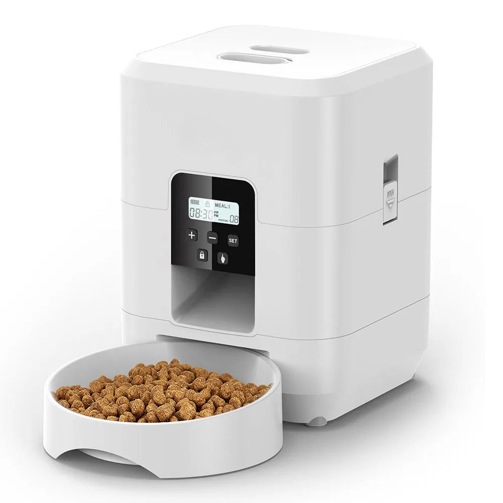 Smart Pet Feeder Automatic Cat Dog Food Dispenser, Timed Feeder with Programmable Portion Control, Slow Eat Bowl for Small Dogs