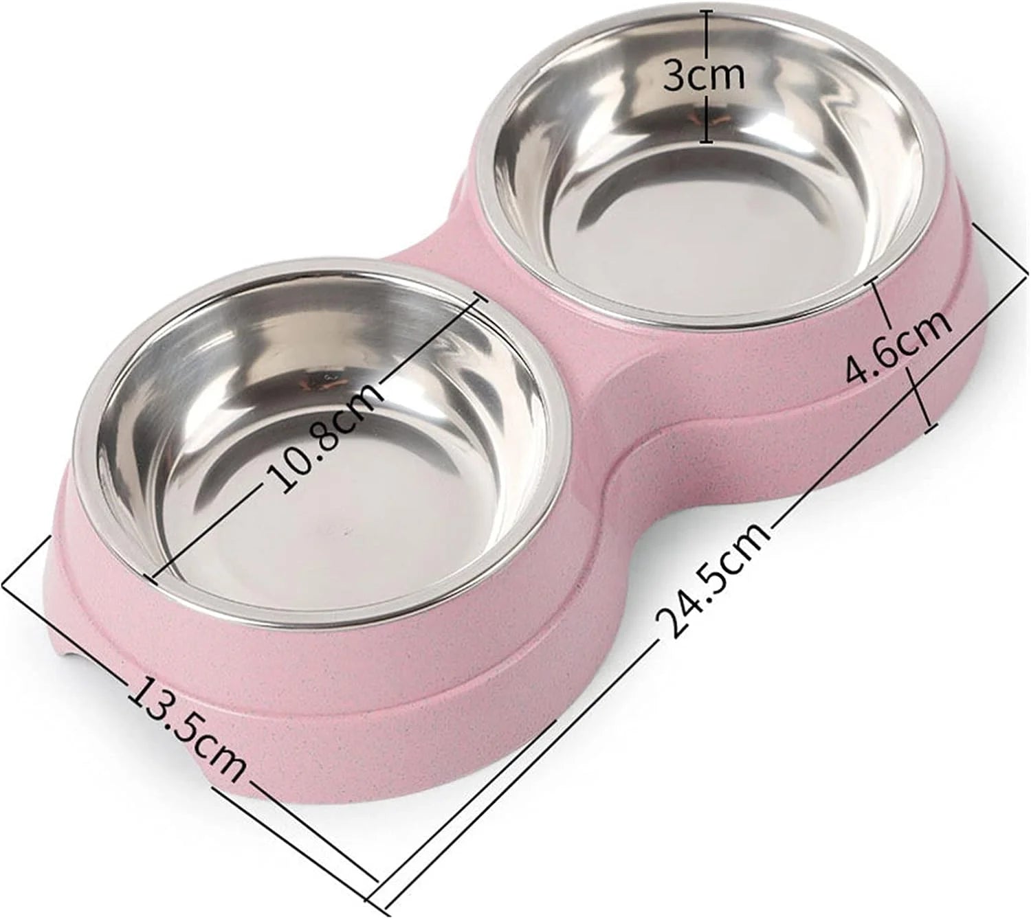 Double Pet Bowls Dog Food Water Feeder Stainless Steel Pet Drinking Dish Feeder Cat Puppy Feeding Supplies Small Dog Accessories